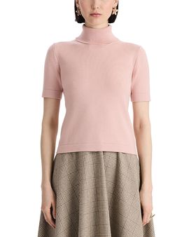 Oscar De La Renta Oscar de la Renta Foldover Turtleneck Top