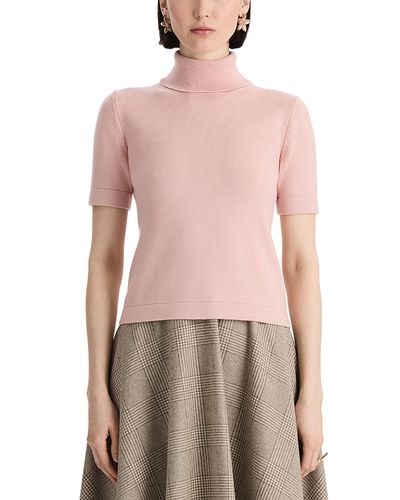 Oscar De La Renta Oscar de la Renta Foldover Turtleneck Top