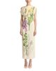 Oscar De La Renta Oscar de la Renta Foxglove Print Drape Jersey Dress - 1