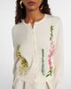 Oscar de la Renta Oscar de la Renta Foxgloves embroidered virgin wool cardigan - 3