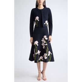 Oscar de la Renta Oscar de la Renta Iris Jacquard Sleeveless Sweater Dress