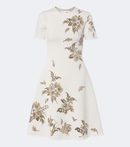Oscar de la Renta Oscar de la Renta Knitted floral jacquard minidress