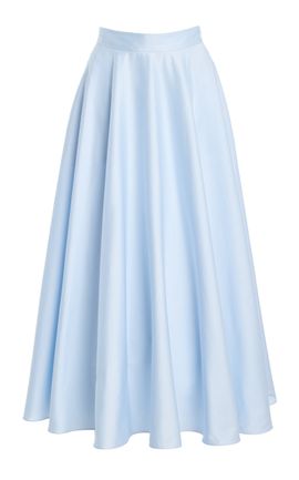 Oscar de la Renta Oscar de la Renta MidRise CottonPoplin Sateen Circle Midi Skirt