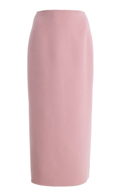 Oscar de la Renta Oscar de la Renta MidRise DoubleFace VirginWool Midi Pencil Skirt