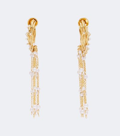 Oscar de la Renta Oscar de la Renta Nest embellished drop earrings