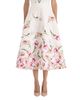 Oscar De La Renta Oscar de la Renta Painted Iris Cotton Stretch A Line Skirt - 1
