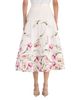 Oscar De La Renta Oscar de la Renta Painted Iris Cotton Stretch A Line Skirt - 2