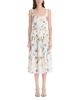 Oscar De La Renta Oscar de la Renta Painted Iris Cotton Stretch Midi Dress - 1