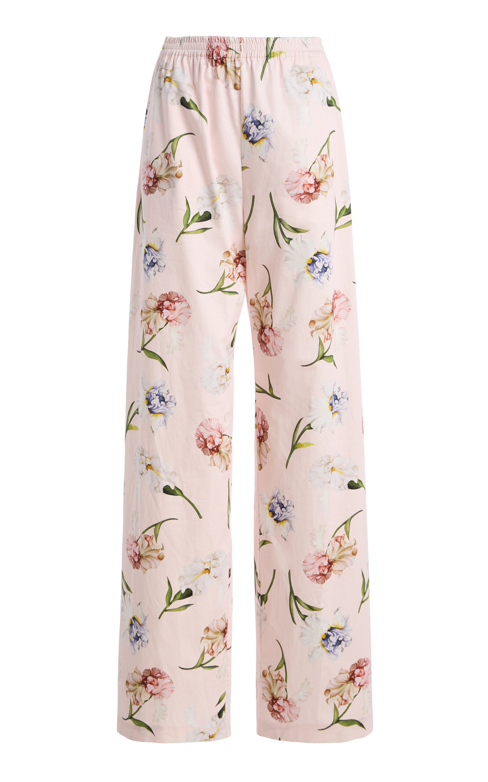 Oscar de la Renta Oscar de la Renta Painted Iris Poplin Pants