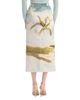 Oscar De La Renta Oscar de la Renta Palm Tree Printed Satin Pencil Skirt - 3