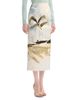 Oscar De La Renta Oscar de la Renta Palm Tree Printed Satin Pencil Skirt - 4
