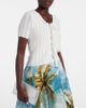 Oscar de la Renta Oscar de la Renta Pointelle cotton and silk cardigan - 2