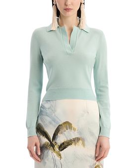 Oscar De La Renta Oscar de la Renta Polo Wool Top