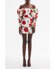 Oscar de la Renta Oscar de la Renta Poppies Off the Shoulder Long Sleeve Minidress - 1