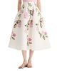 Oscar De La Renta Oscar de la Renta Porcelain Flowers Poplin Skirt - 1