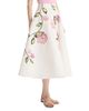 Oscar De La Renta Oscar de la Renta Porcelain Flowers Poplin Skirt - 4