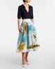 Oscar de la Renta Oscar de la Renta Printed cotton-blend poplin midi skirt - 2