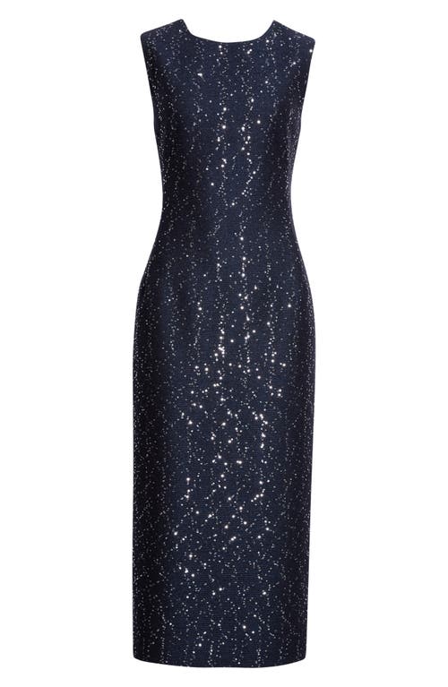 Oscar de la Renta Oscar de la Renta Sequin Wool Blend Tweed Cocktail Dress