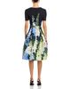Oscar De La Renta Oscar de la Renta Short Sleeve Multi Foxgloves Degrade Dress - 4
