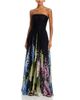 Oscar De La Renta Oscar de la Renta Silk Degrade Foxglove Chiffon Gown - 1