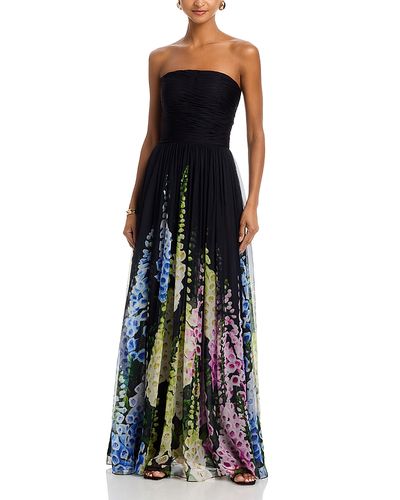 Oscar De La Renta Oscar de la Renta Silk Degrade Foxglove Chiffon Gown