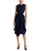 Oscar De La Renta Oscar de la Renta Sleeveless Draped Waist Wool Blend Cocktail Dress - 2