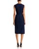 Oscar De La Renta Oscar de la Renta Sleeveless Draped Waist Wool Blend Cocktail Dress - 4