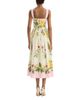 Oscar De La Renta Oscar de la Renta Sleeveless Multi Floral Poplin Scarf Print Day Dress - 2