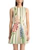 Oscar De La Renta Oscar de la Renta Sleeveless Pleated Tromp L'oeil Foxgloves Dress - 2