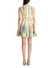 Oscar De La Renta Oscar de la Renta Sleeveless Pleated Tromp L'oeil Foxgloves Dress - 4