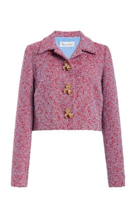Oscar de la Renta Oscar de la Renta Slubby WoolTweed Gauze Jacket