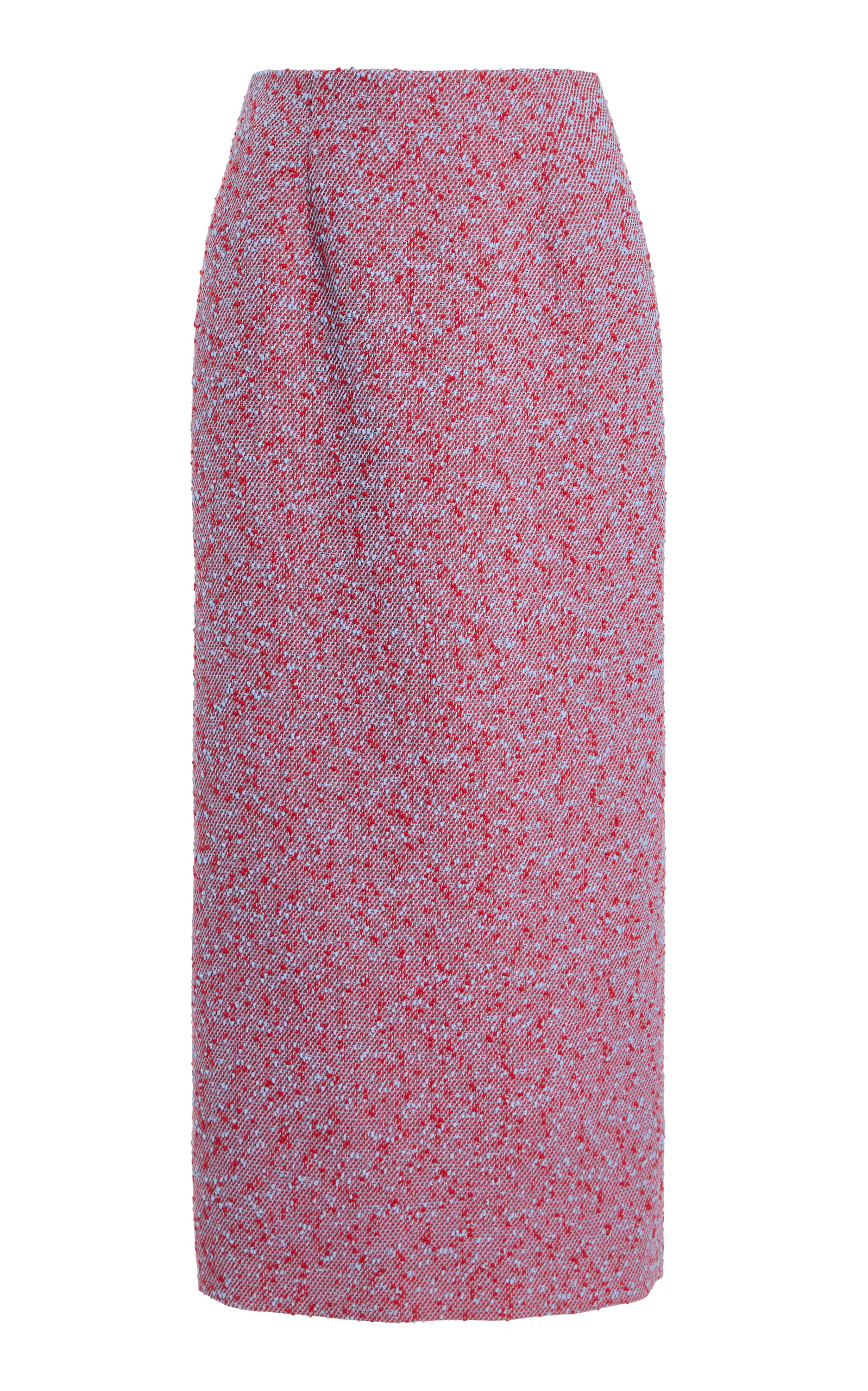 Oscar de la Renta Oscar de la Renta Slubby WoolTweed Gauze Maxi Pencil Skirt