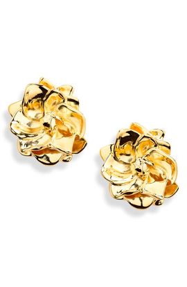 Oscar de la Renta Oscar de la Renta Small Gardenia Stud Earrings