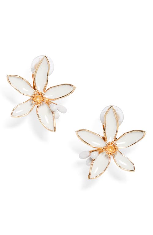 Oscar de la Renta Oscar de la Renta Small Orange Blossom Stud Earrings