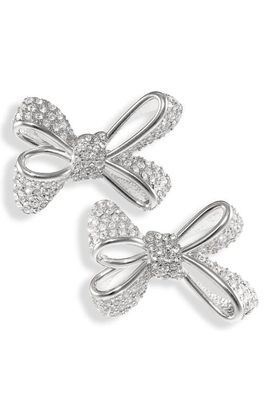 Oscar de la Renta Oscar de la Renta Small Pavé Crystal Bow Earrings