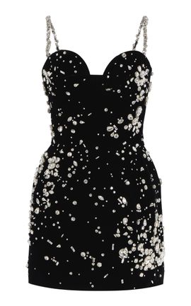 Oscar de la Renta Oscar de la Renta SpecialOrderCrystalEmbellished CuproBlend Mini Dress