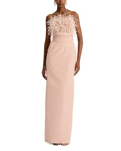 Oscar De La Renta Oscar de la Renta Strapless Dramatic Point D'Esprit Silk Gown