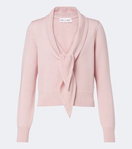 Oscar de la Renta Oscar de la Renta Tie-neck virgin wool cardigan