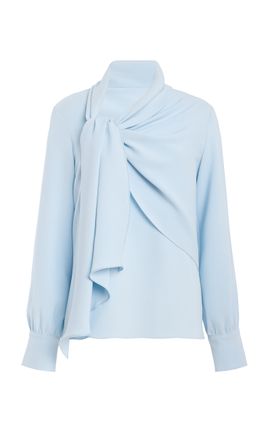 Oscar de la Renta Oscar de la Renta TieNeck Georgette Blouse