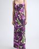 Oscar de la Renta Oscar de la Renta Watercolor Iris Faille Column Gown - 1