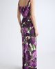 Oscar de la Renta Oscar de la Renta Watercolor Iris Faille Column Gown - 2
