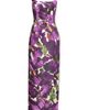 Oscar de la Renta Oscar de la Renta Watercolor Iris Faille Column Gown - 5