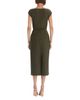 Oscar De La Renta Oscar de la Renta Wool Blend Drape Neck Belted Dress - 2