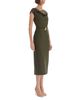 Oscar De La Renta Oscar de la Renta Wool Blend Drape Neck Belted Dress - 3