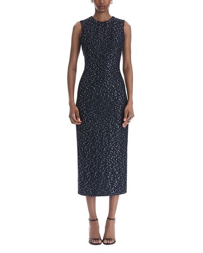 Oscar De La Renta Oscar de la Renta Wool Blend Sleeveless Sequin Dress