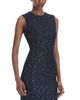 Oscar De La Renta Oscar de la Renta Wool Blend Sleeveless Sequin Dress - 2