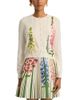 Oscar De La Renta Oscar de la Renta Wool Embroidered Foxglove Cardigan - 1