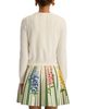 Oscar De La Renta Oscar de la Renta Wool Embroidered Foxglove Cardigan - 2