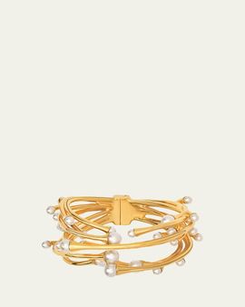 Oscar de la Renta Pearly Nest Cuff Bracelet