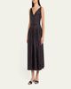 Oscar de la Renta Sleeveless Argyle Silk Belted Midi Dress - 4